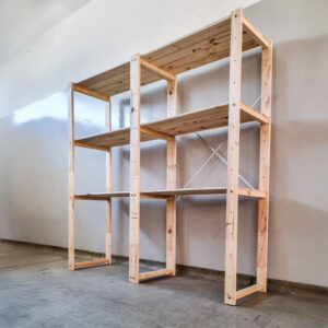 2-Bay Shelving Unit DIY-kit With Bases